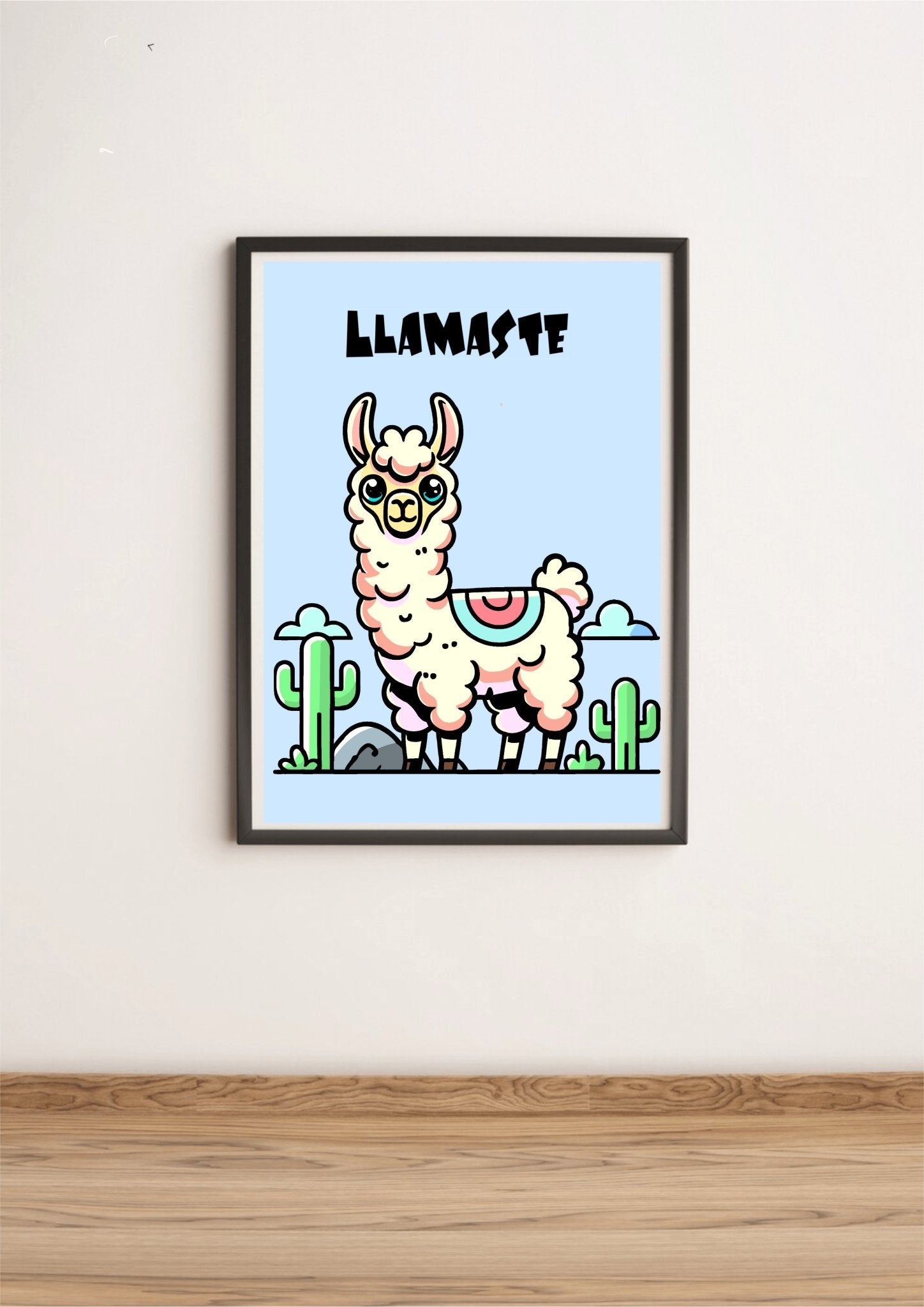 Llamaste Yoga Llama Art Print – Funny & Peaceful Decor | Buy Online from The Home Crafters