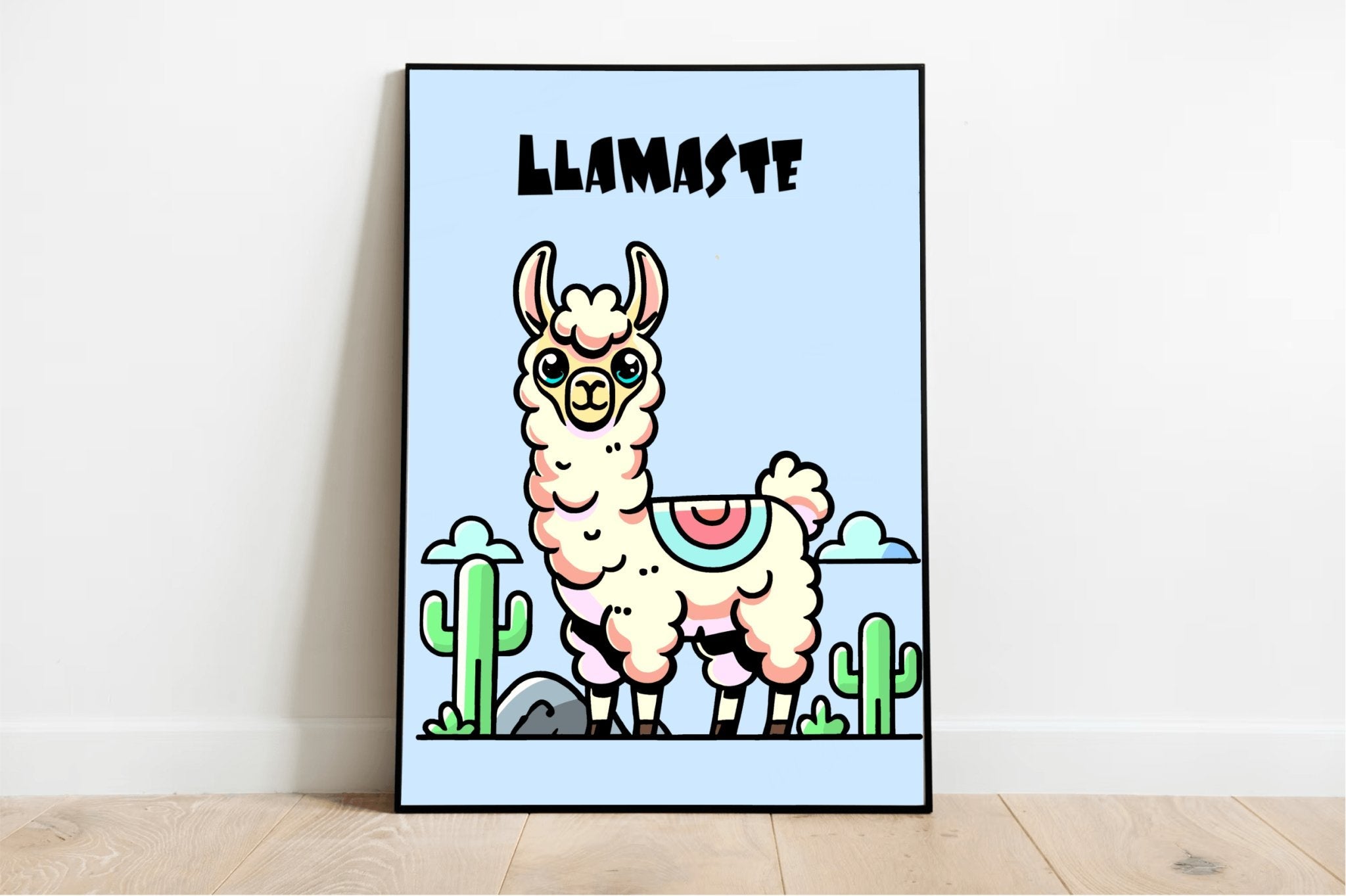 Llamaste Yoga Llama Art Print – Funny & Peaceful Decor | Buy Online from The Home Crafters