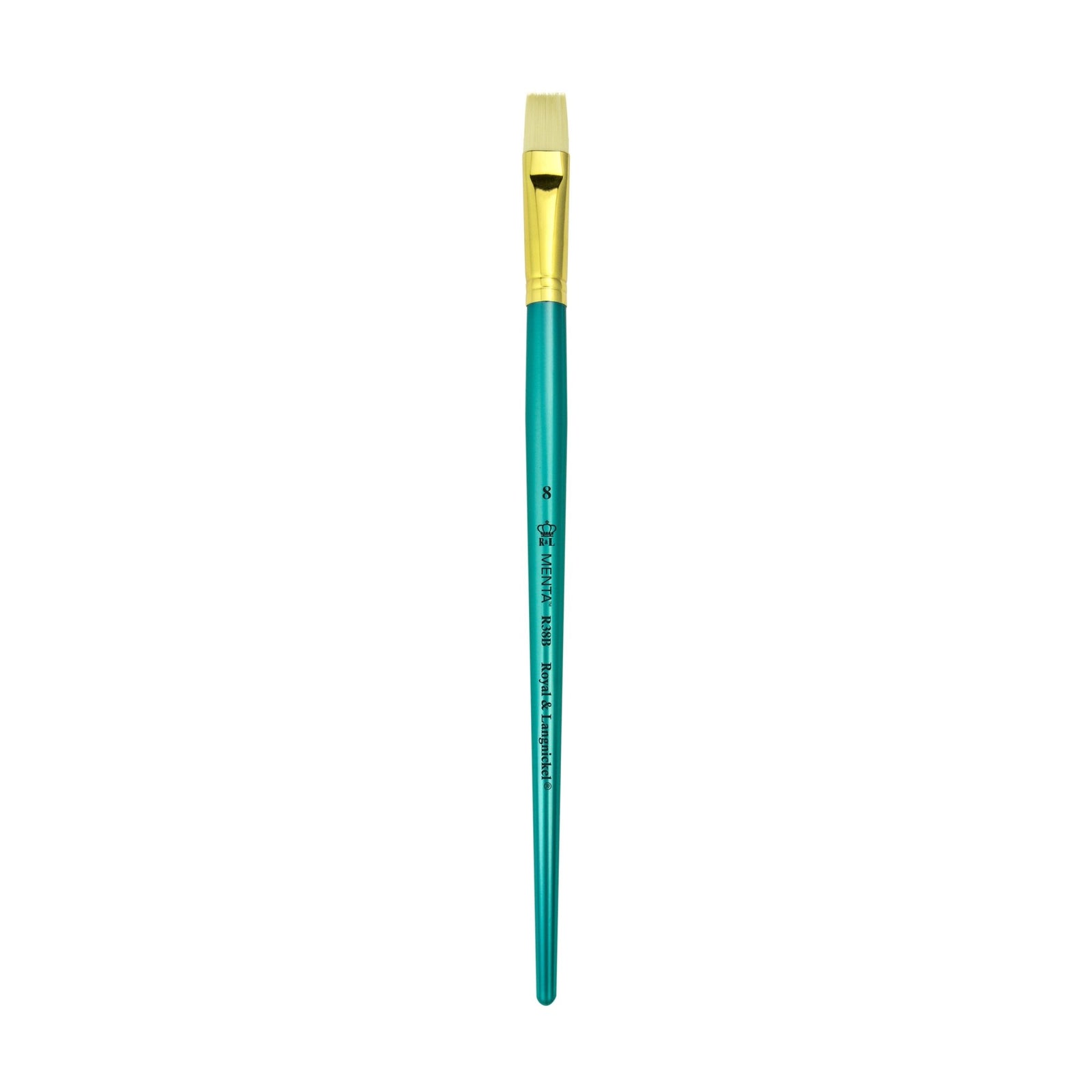 Menta Series 38: Synthetic White Bristle Long Handle Paintbrush - Bright | Buy Online from The Home Crafters
