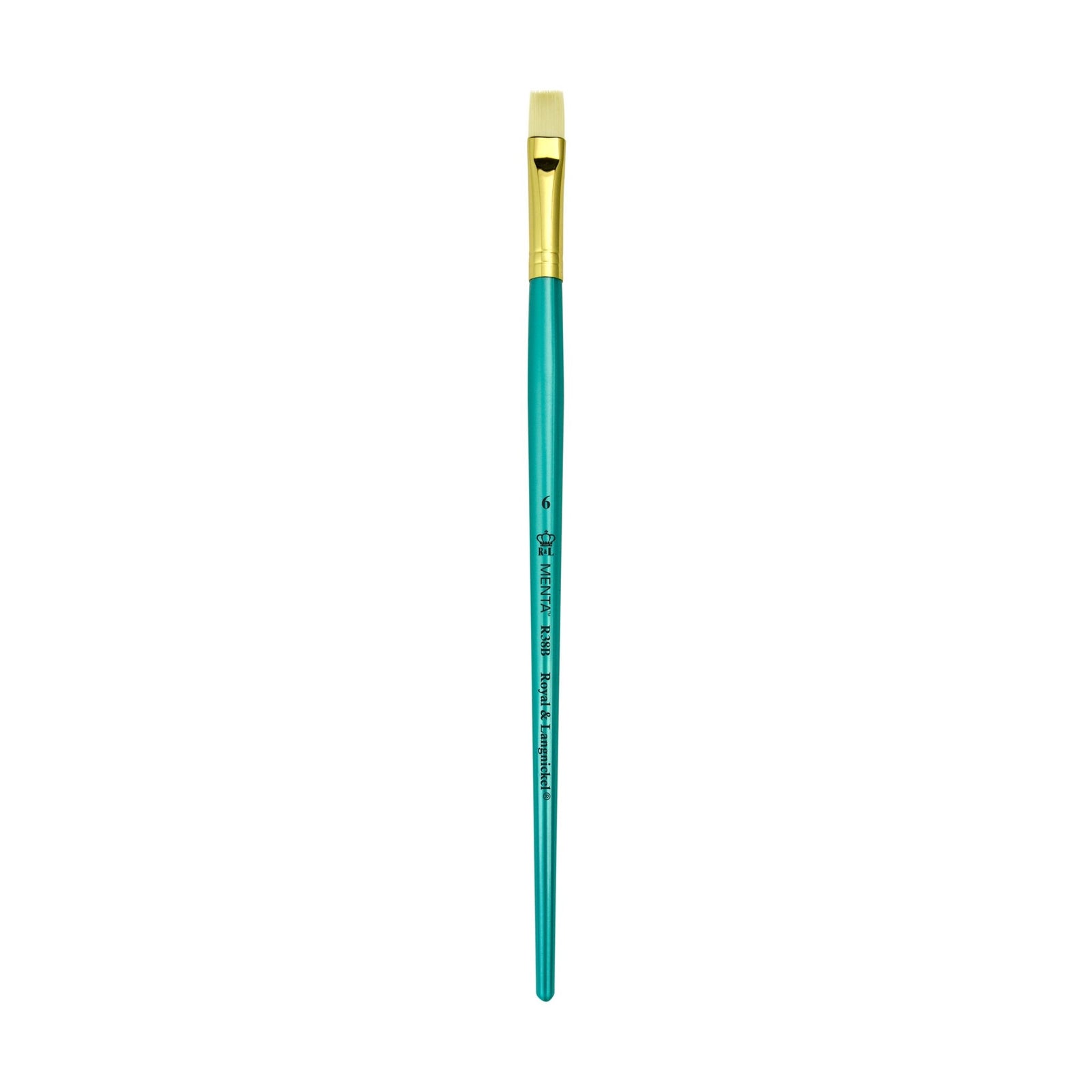 Menta Series 38: Synthetic White Bristle Long Handle Paintbrush - Bright | Buy Online from The Home Crafters
