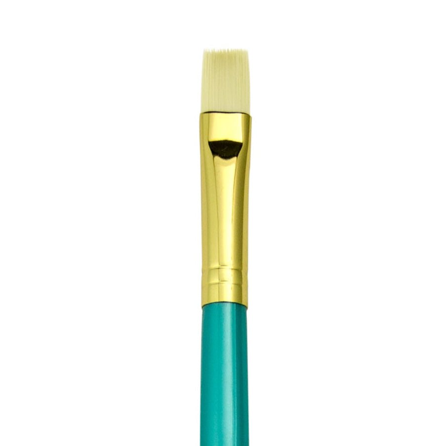 Menta Series 38: Synthetic White Bristle Long Handle Paintbrush - Bright | Buy Online from The Home Crafters
