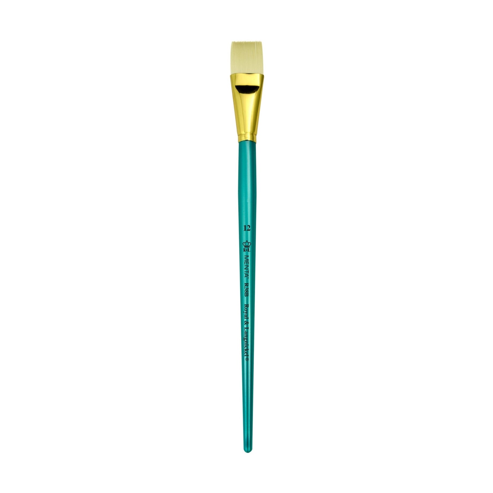 Menta Series 38: Synthetic White Bristle Long Handle Paintbrush - Bright | Buy Online from The Home Crafters