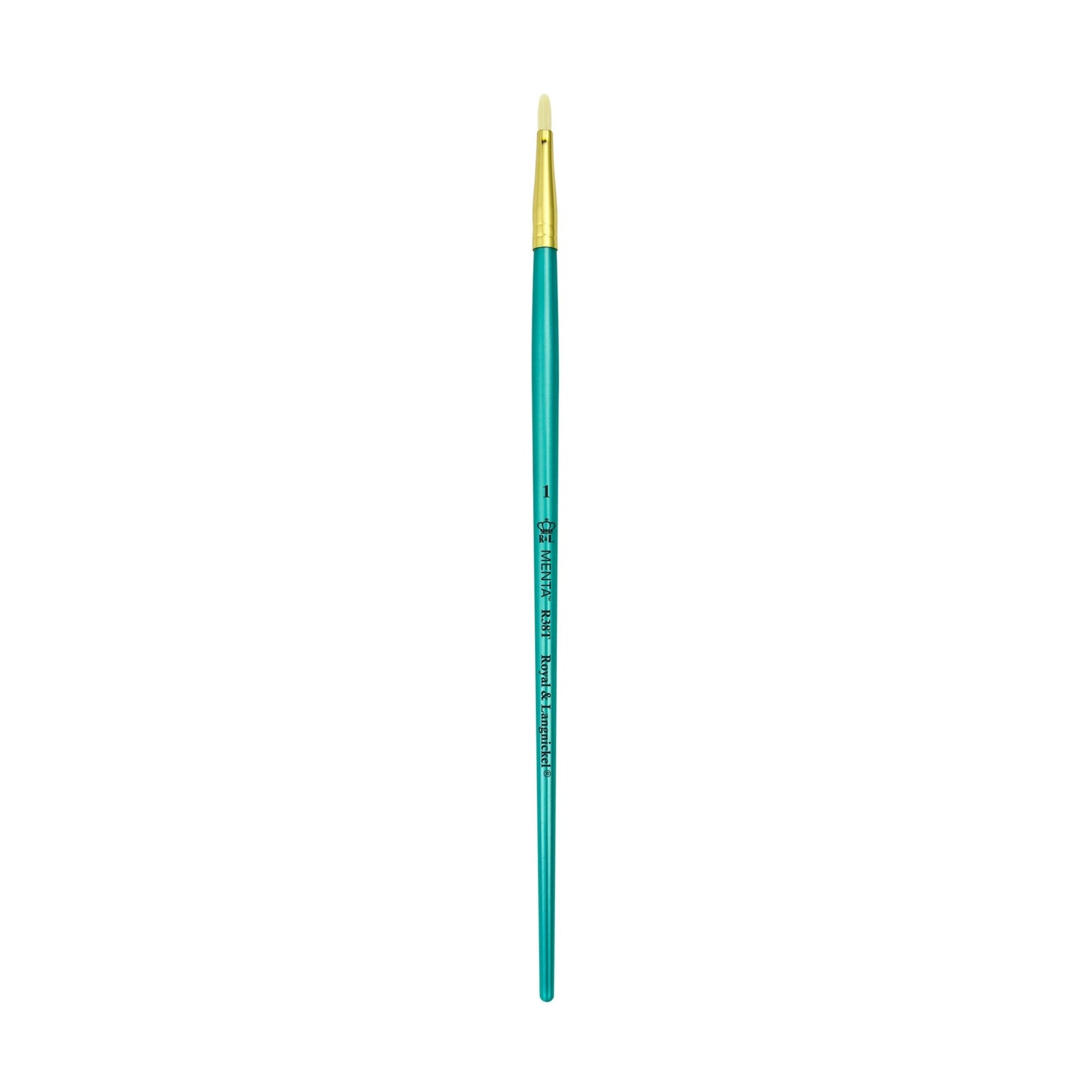 Menta Series 38: Synthetic White Bristle Long Handle Paintbrush - Filbert | Buy Online from The Home Crafters