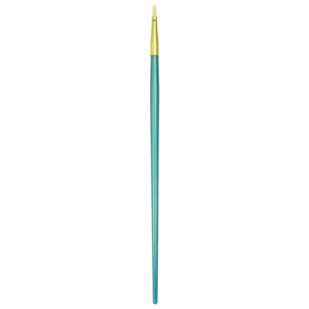 Menta Series 38: Synthetic White Bristle Long Handle Paintbrush - Filbert | Buy Online from The Home Crafters