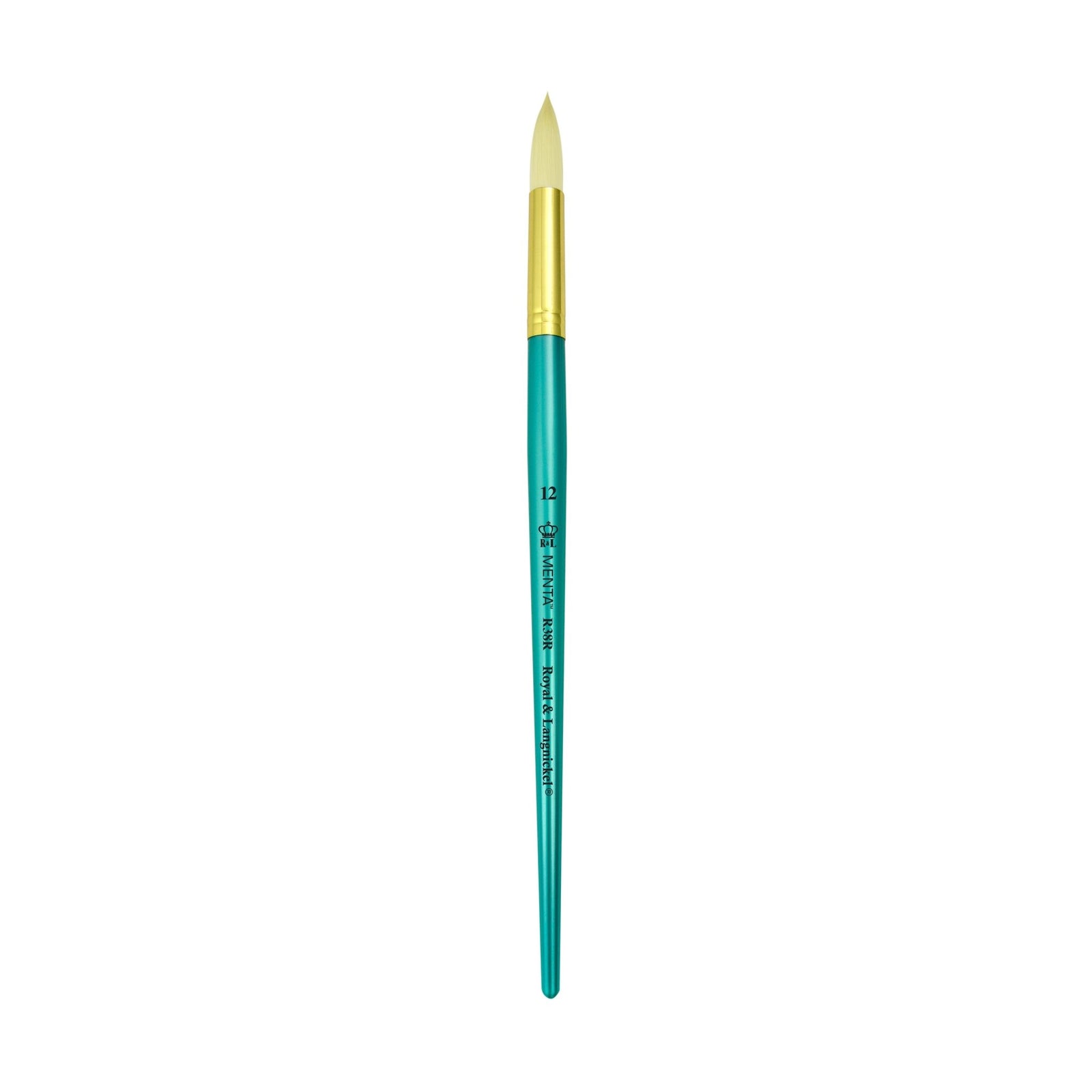 Menta Series 38: Synthetic White Bristle Long Handle Paintbrush - Round | Buy Online from The Home Crafters