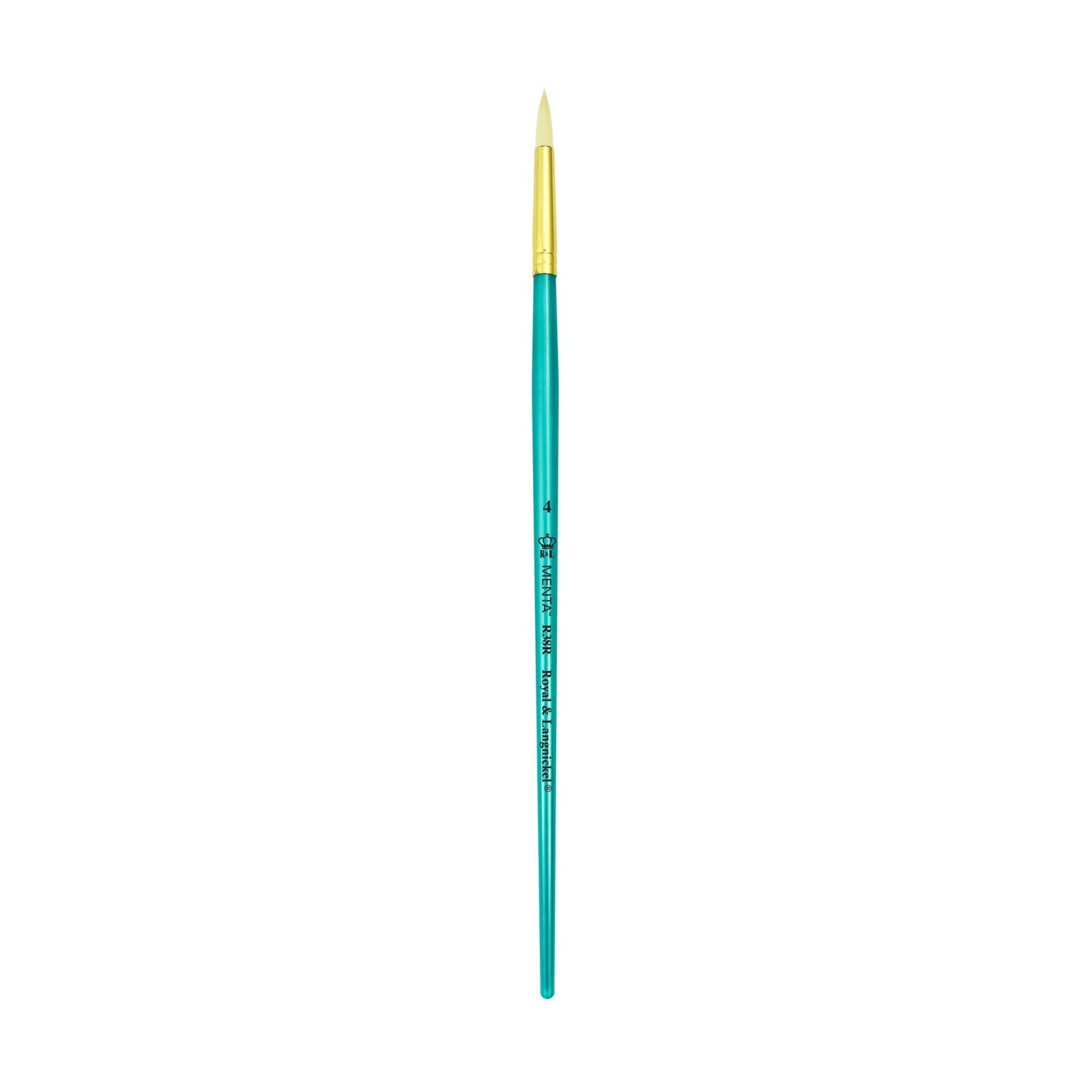 Menta Series 38: Synthetic White Bristle Long Handle Paintbrush - Round | Buy Online from The Home Crafters