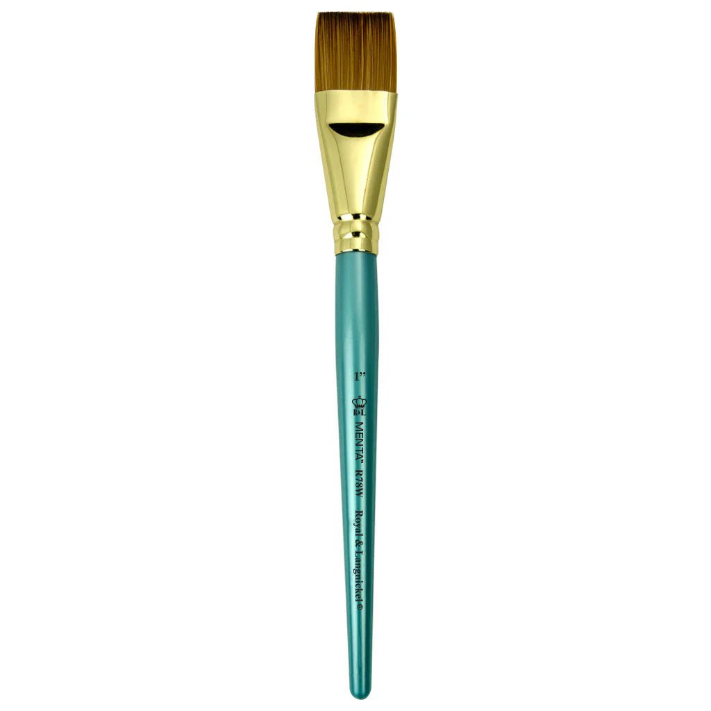 Menta Series 78: Synthetic Sable Paintbrush - Flat Wash | Buy Online from The Home Crafters