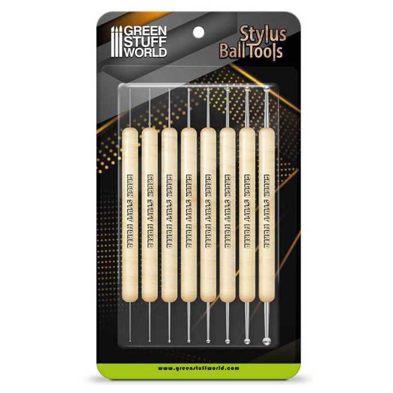 Green Stuff World: Stylus Ball Sculpting Tool Set - 8pc