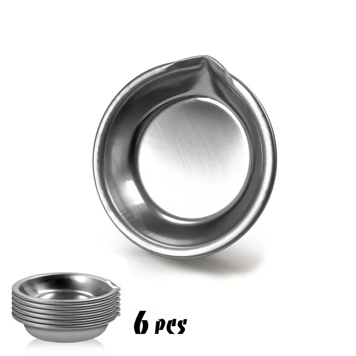 Stainless Steel Palette Paint Mixing Wells - 6pc | Buy Online from The Home Crafters