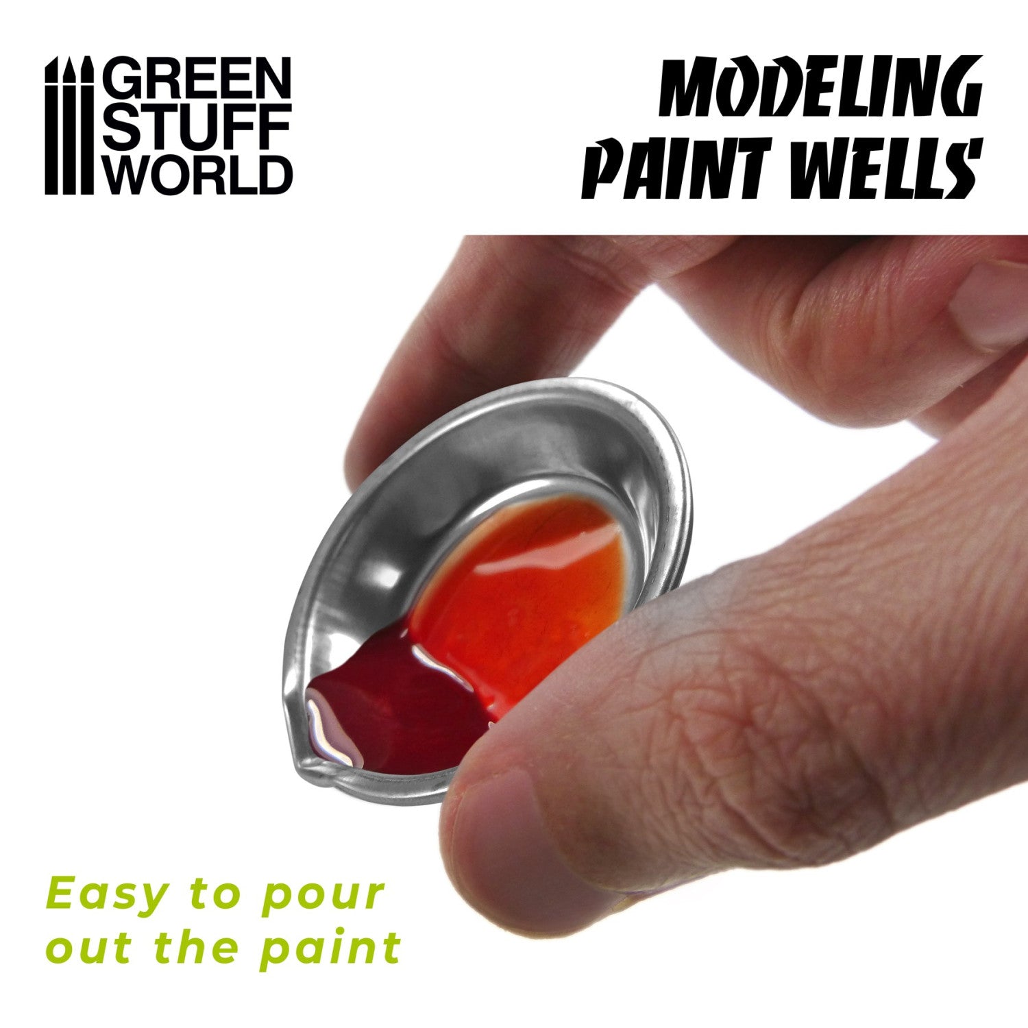 Stainless Steel Palette Paint Mixing Wells - 6pc | Buy Online from The Home Crafters