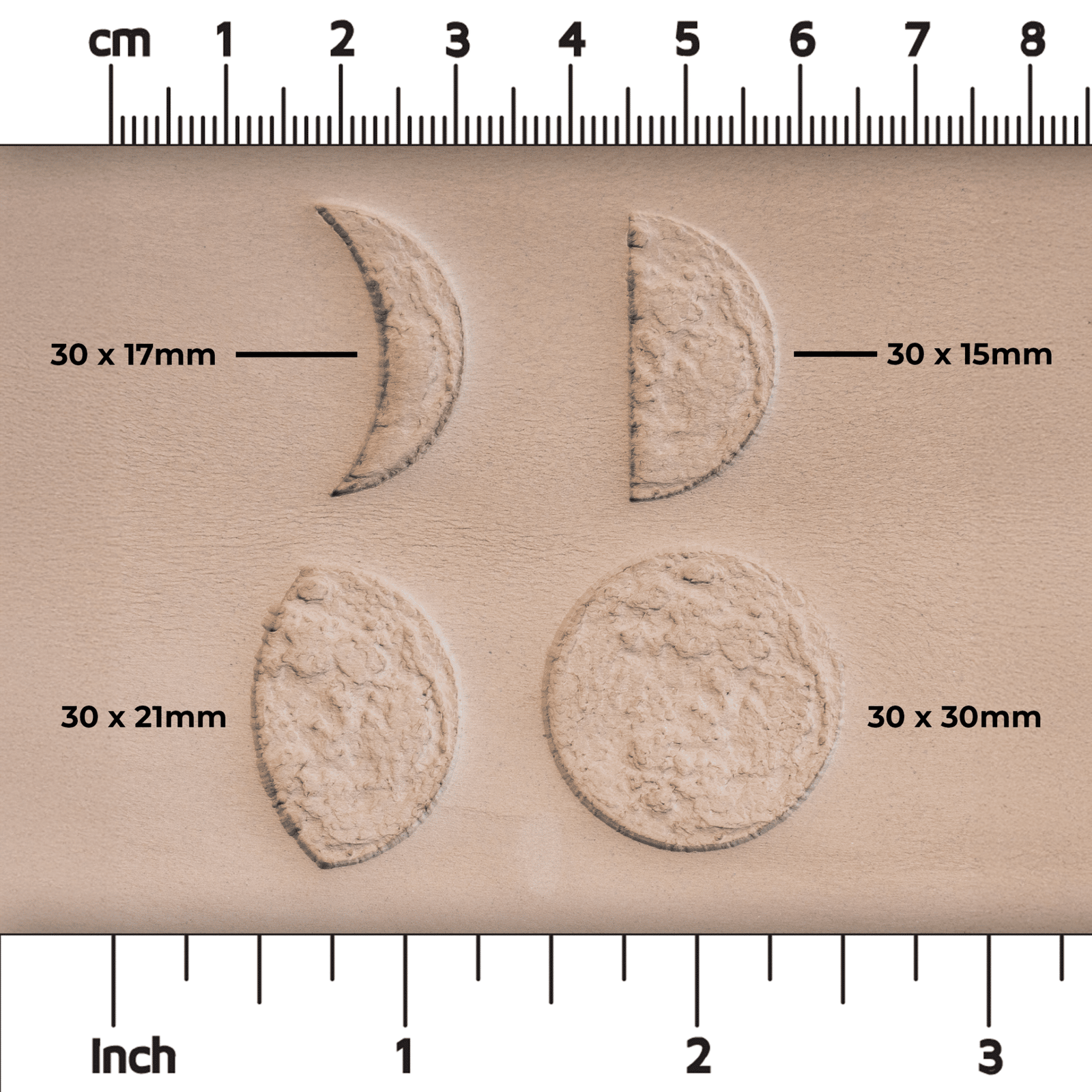 Moon Phases Set of Four Stamps | Buy Online from The Home Crafters