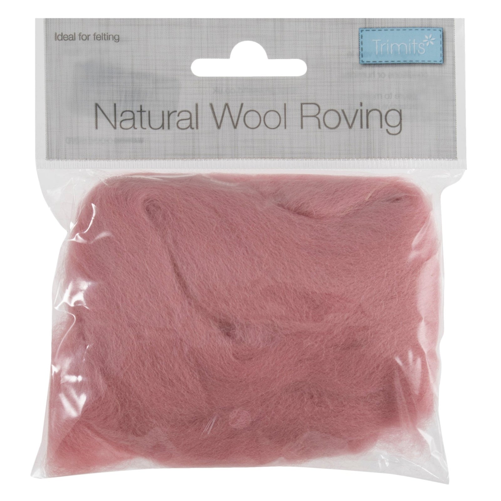 Natural Wool Roving: 10g: Baby Pink | Buy Online from The Home Crafters