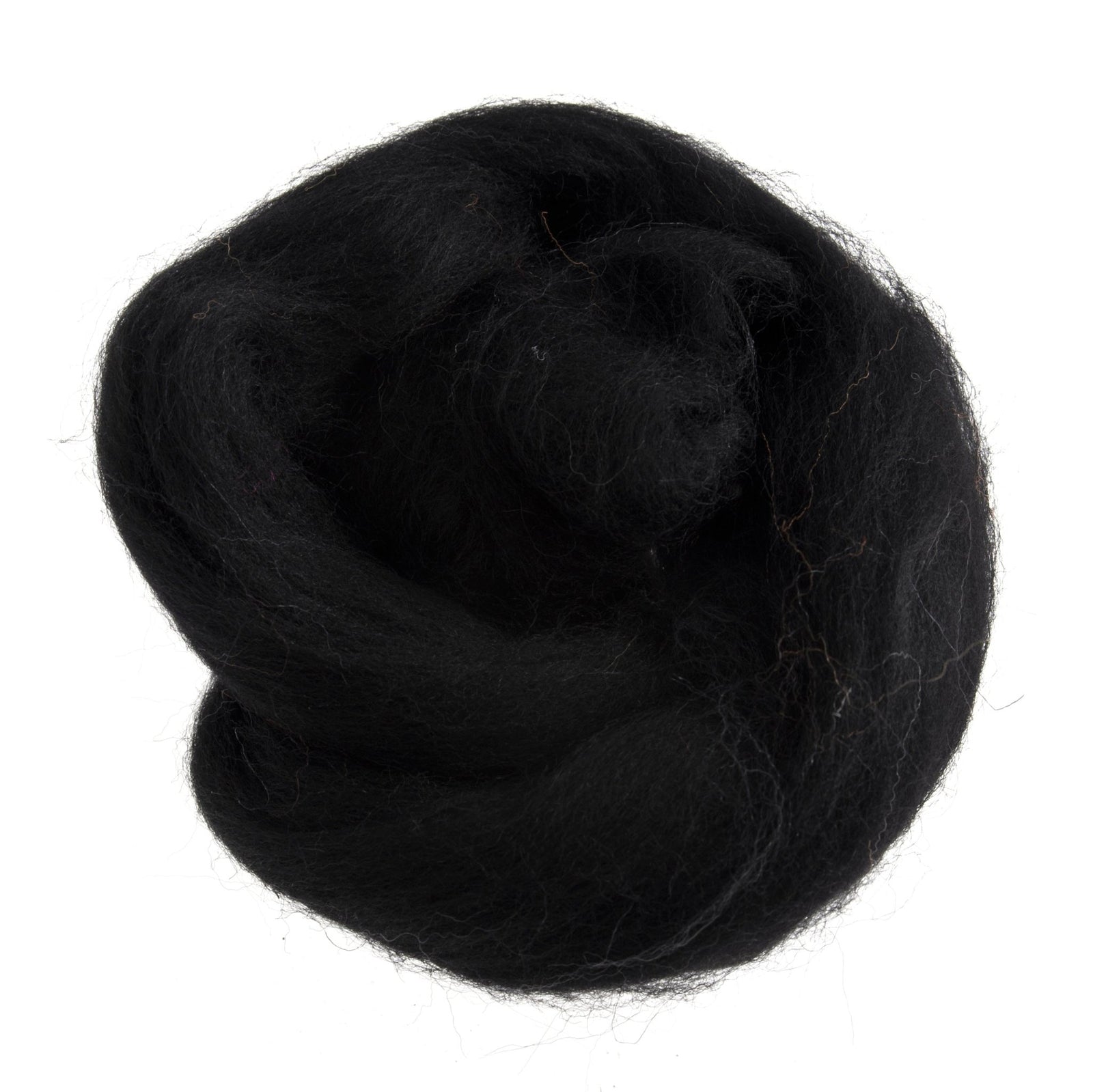 Natural Wool Roving: 10g: Black | Buy Online from The Home Crafters
