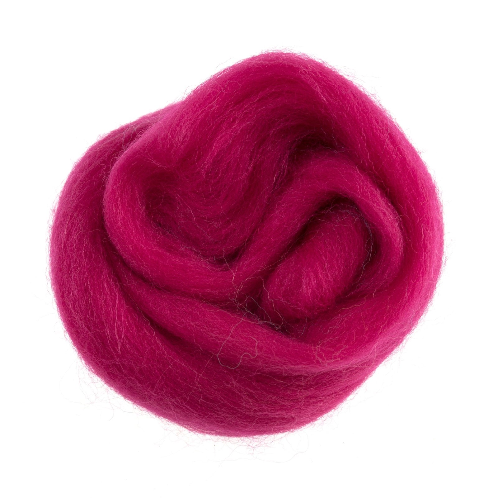 Natural Wool Roving: 10g: Bright Pink | Buy Online from The Home Crafters