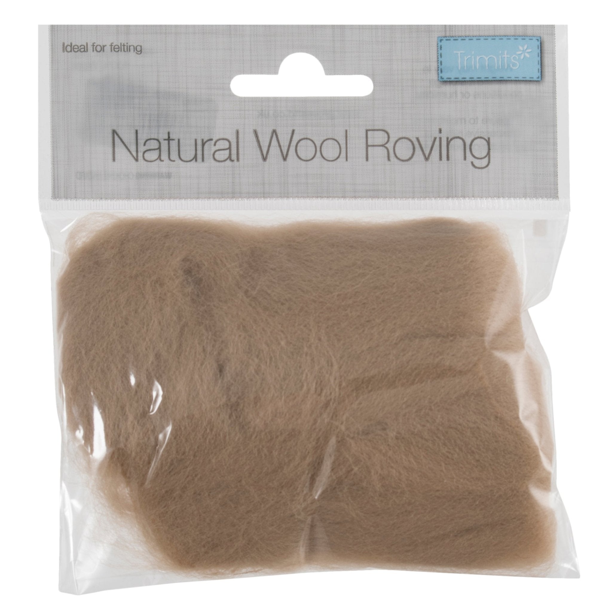 Natural Wool Roving: 10g: Cream Beige | Buy Online from The Home Crafters