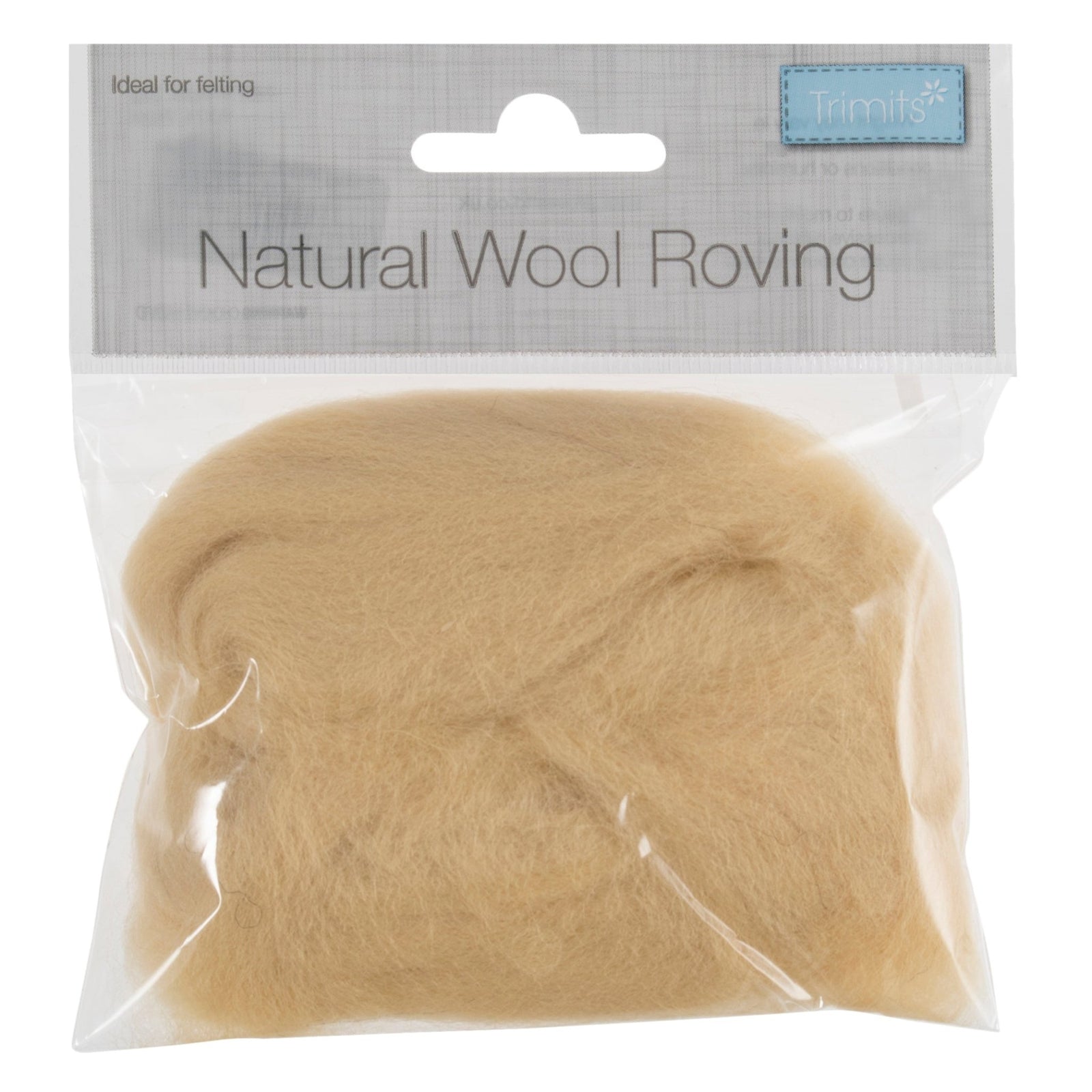Natural Wool Roving: 10g: Cream | Buy Online from The Home Crafters