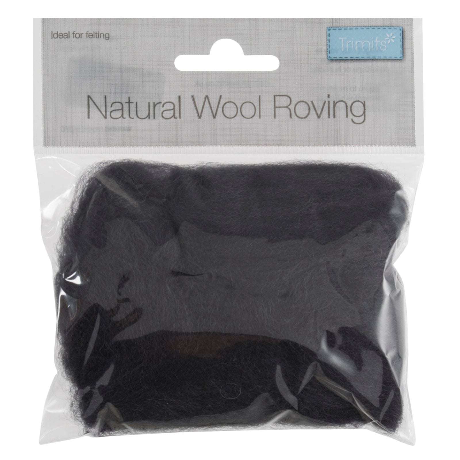 Natural Wool Roving: 10g: Graphite | Buy Online from The Home Crafters