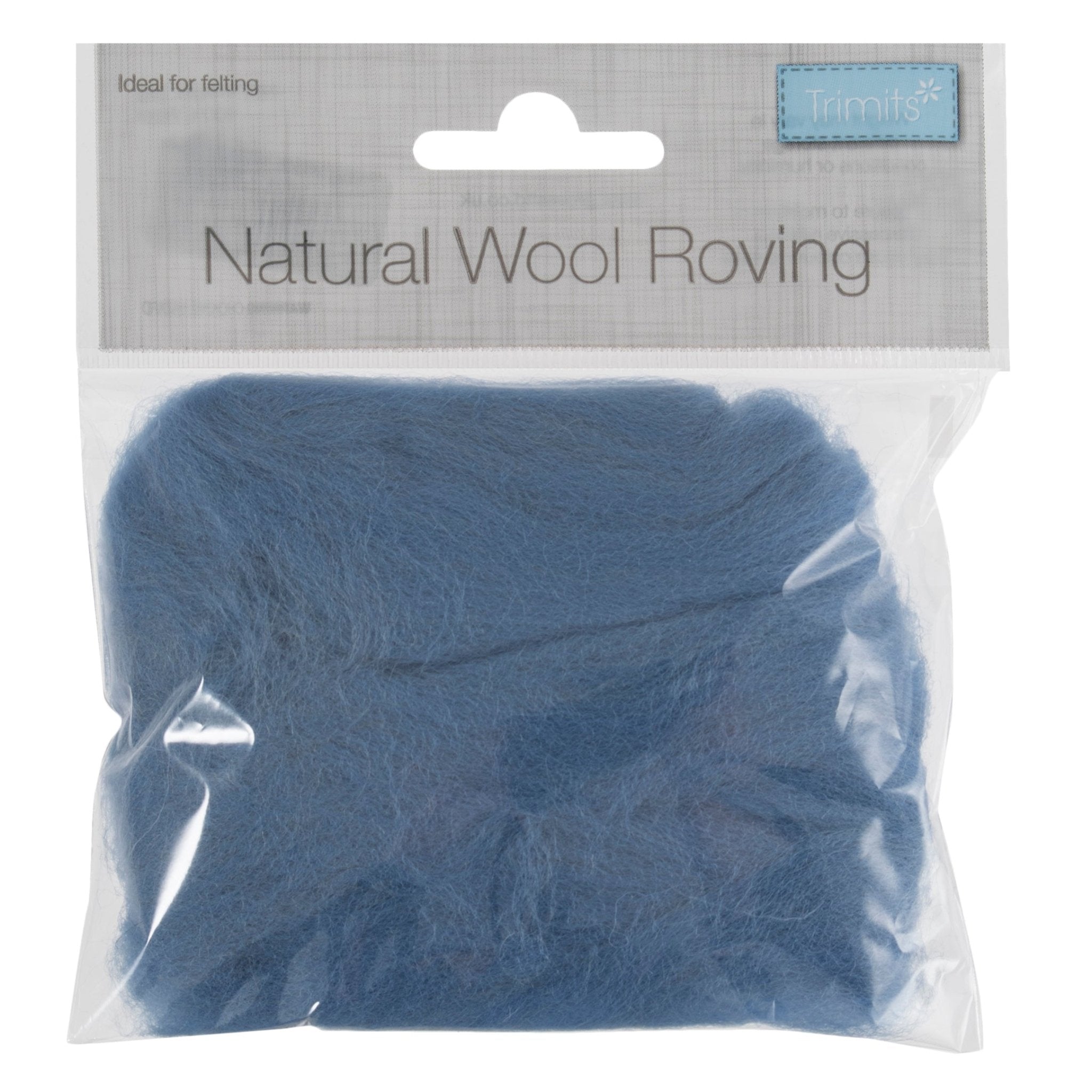 Natural Wool Roving: 10g: Light Blue | Buy Online from The Home Crafters