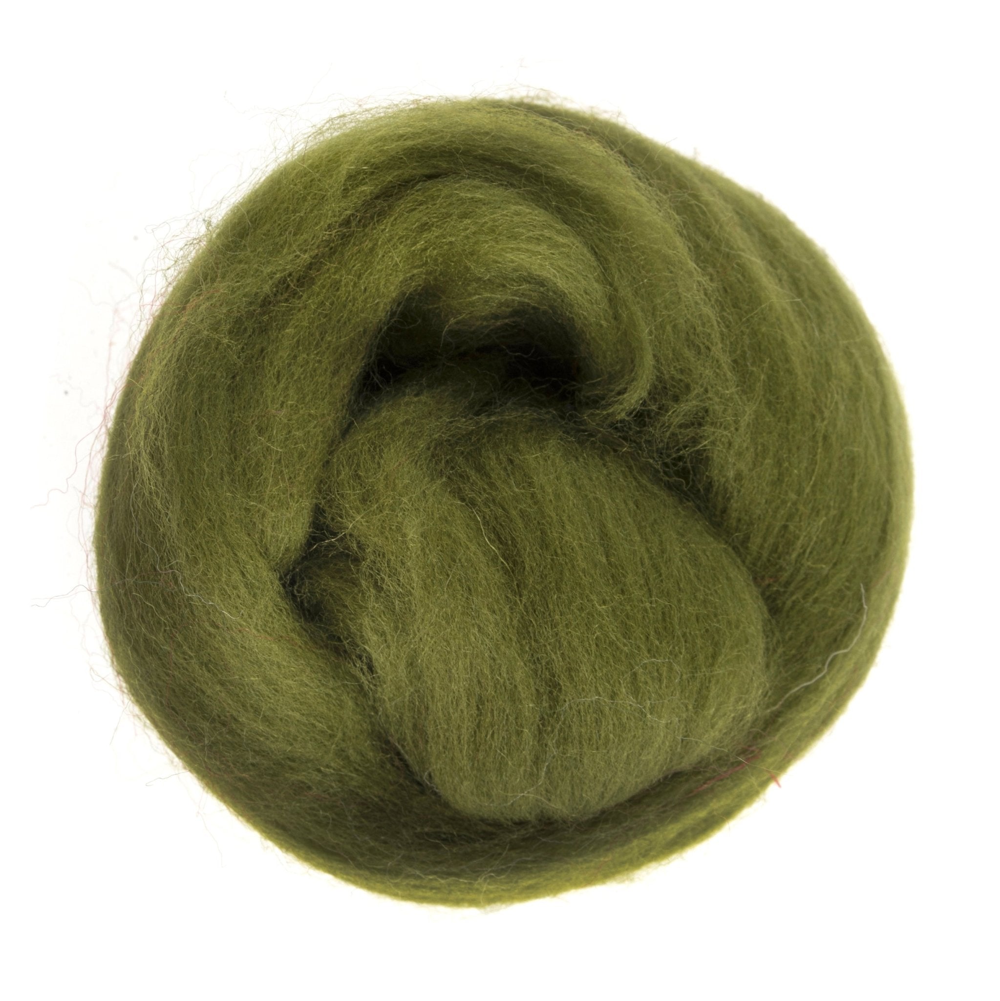 Natural Wool Roving: 10g: Lime | Buy Online from The Home Crafters