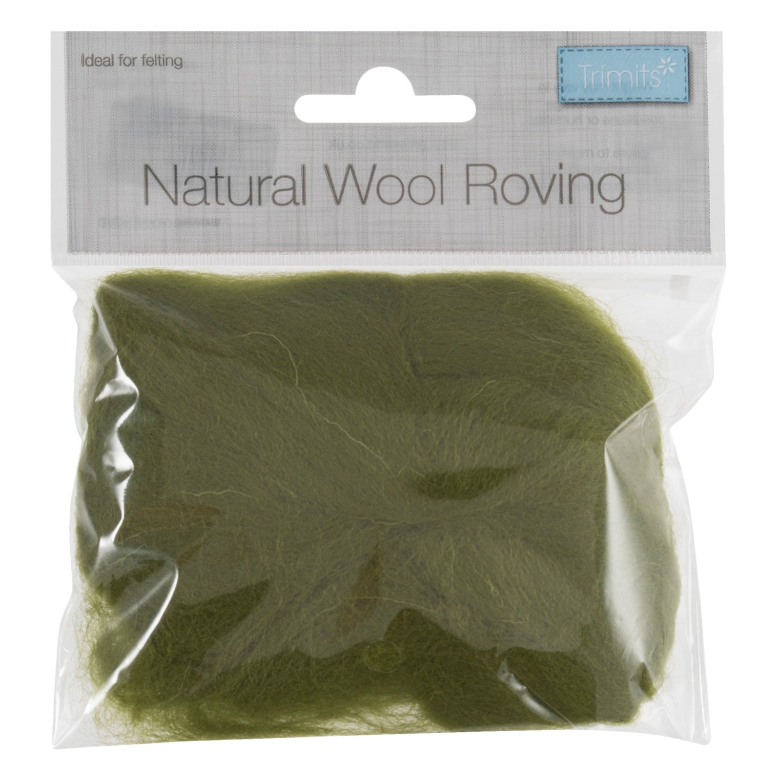 Natural Wool Roving: 10g: Lime | Buy Online from The Home Crafters