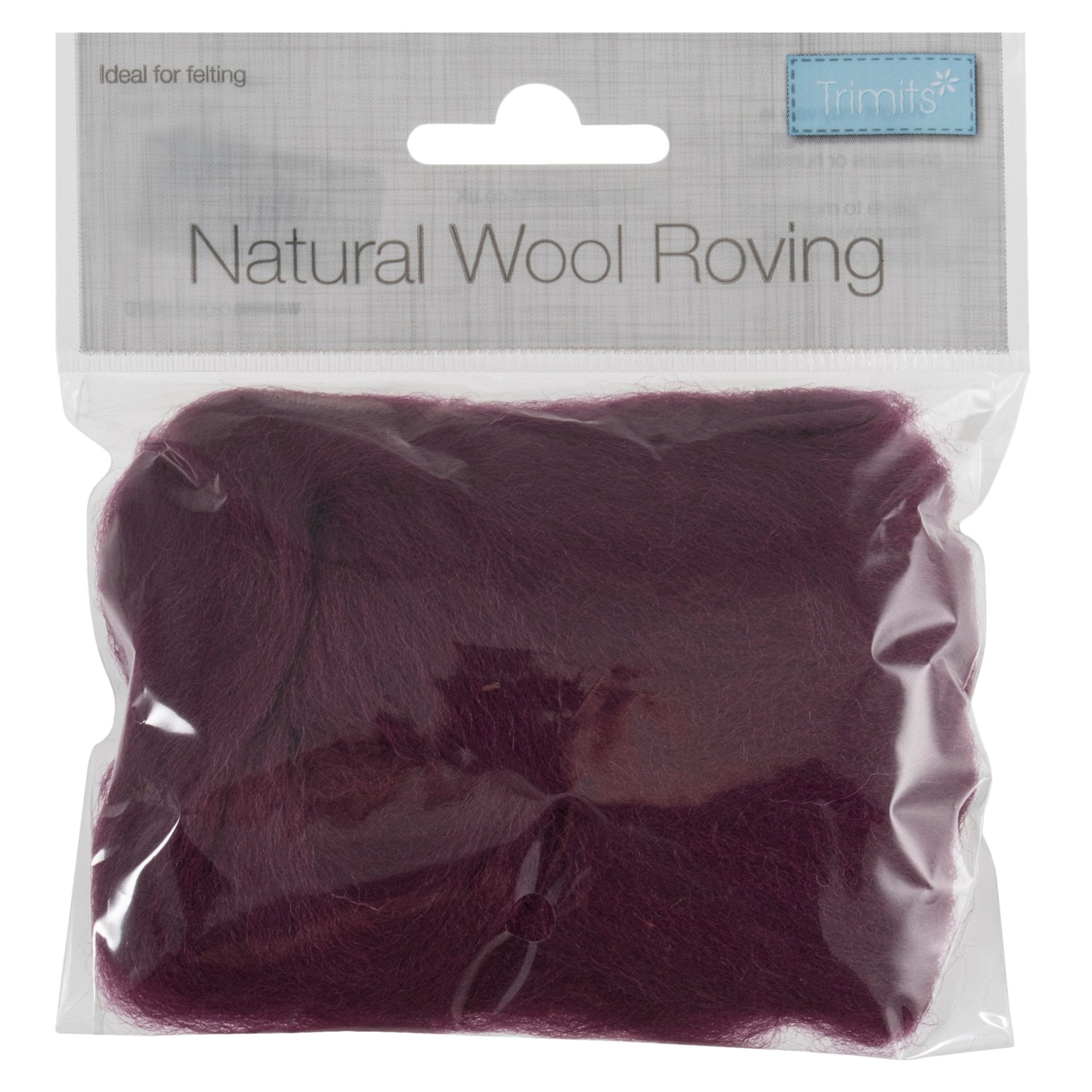 Natural Wool Roving: 10g: Mauve | Buy Online from The Home Crafters