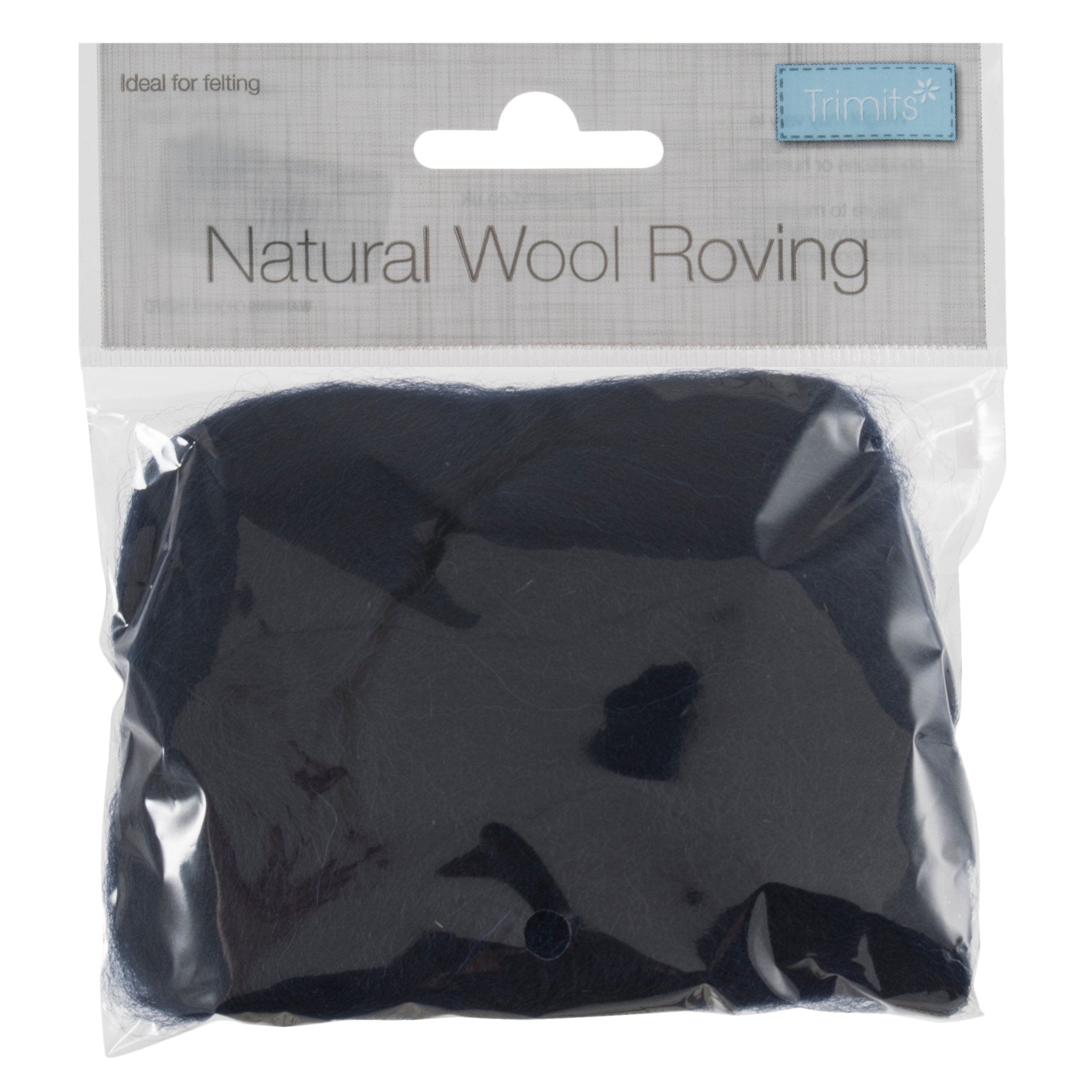 Natural Wool Roving: 10g: Navy | Buy Online from The Home Crafters