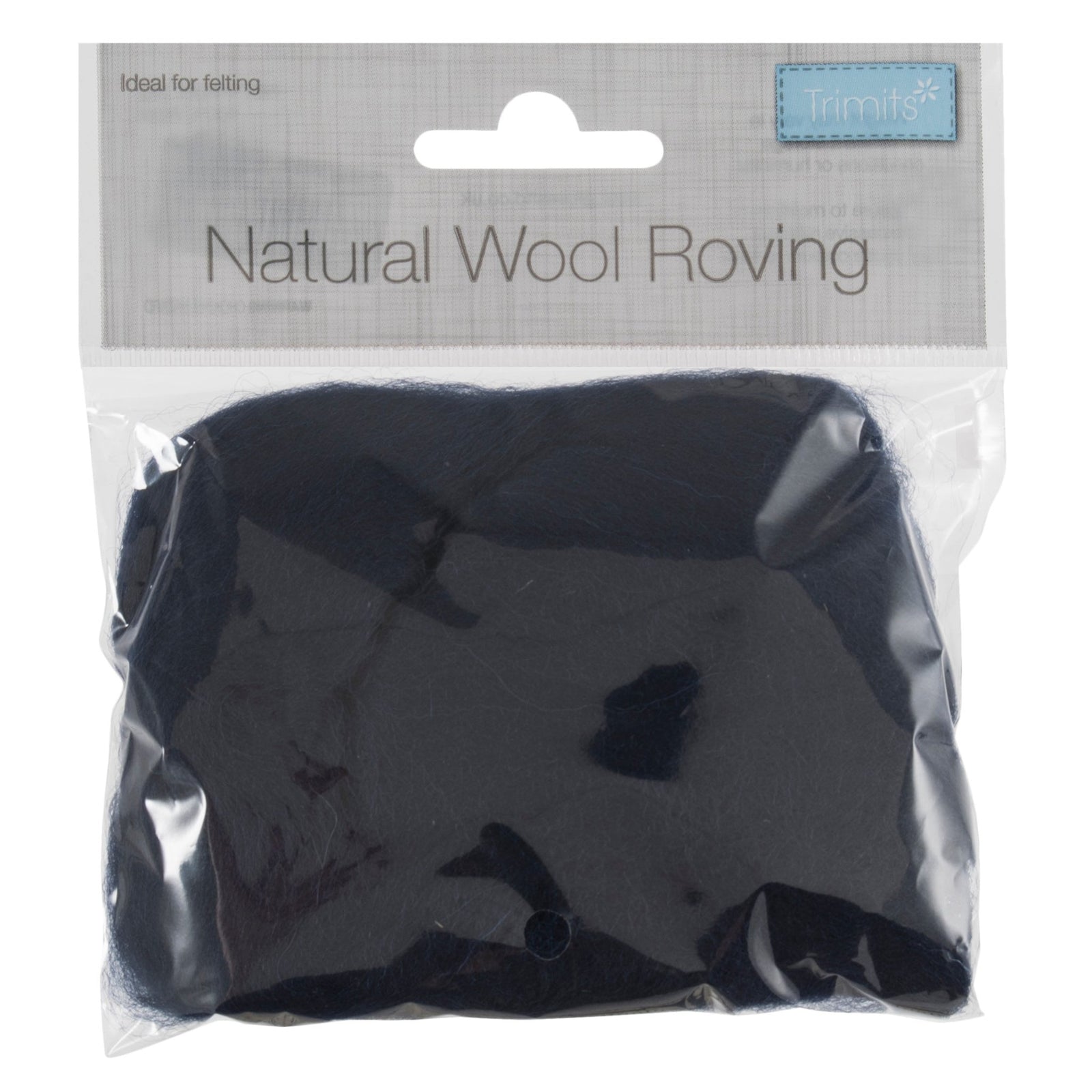 Natural Wool Roving: 10g: Navy | Buy Online from The Home Crafters