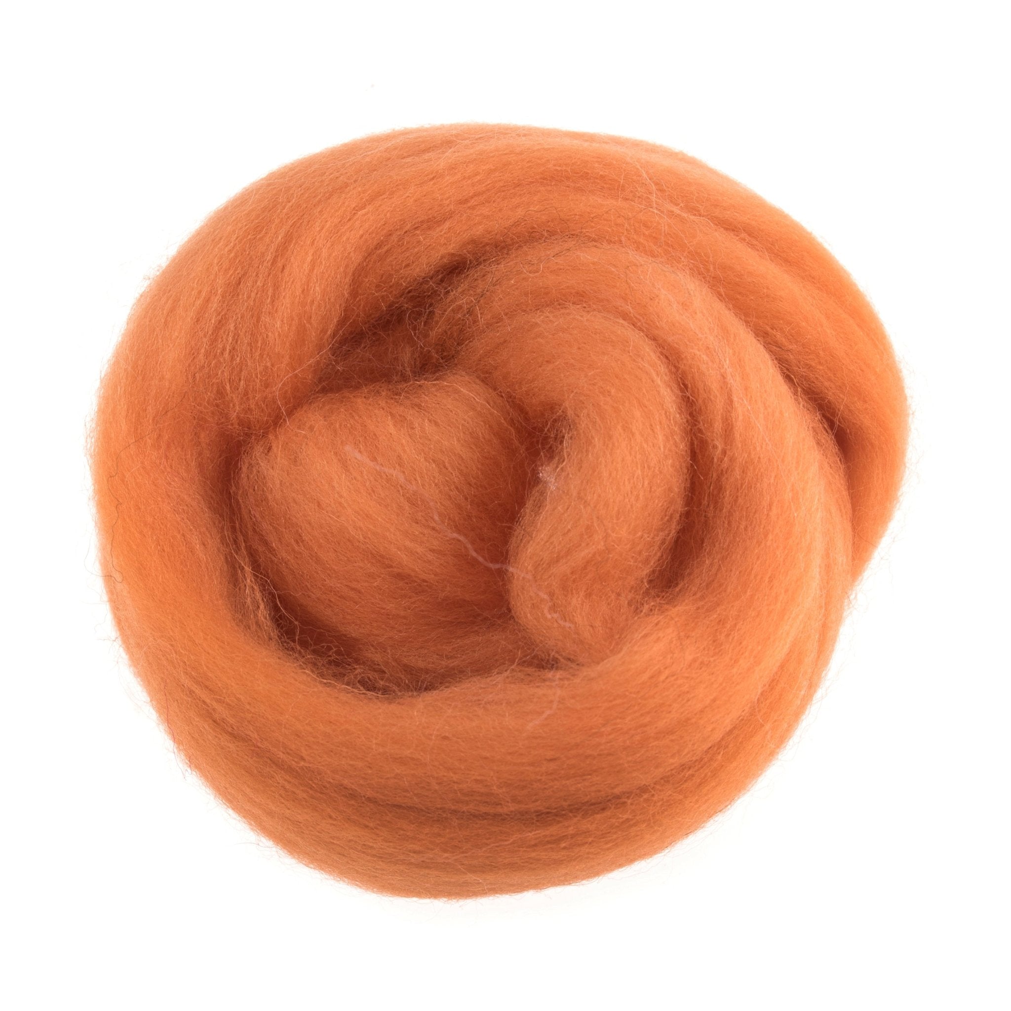 Natural Wool Roving: 10g: Orange | Buy Online from The Home Crafters