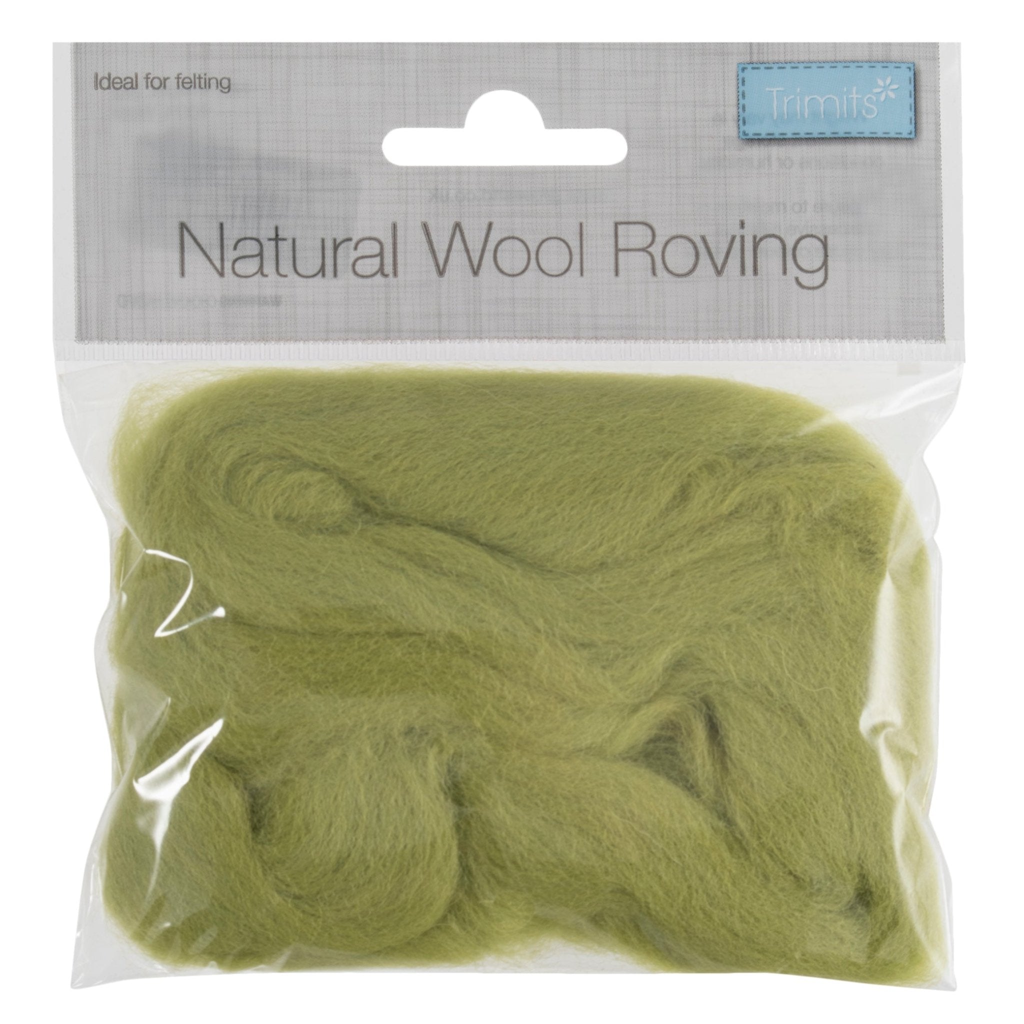 Natural Wool Roving: 10g: Pistachio | Buy Online from The Home Crafters