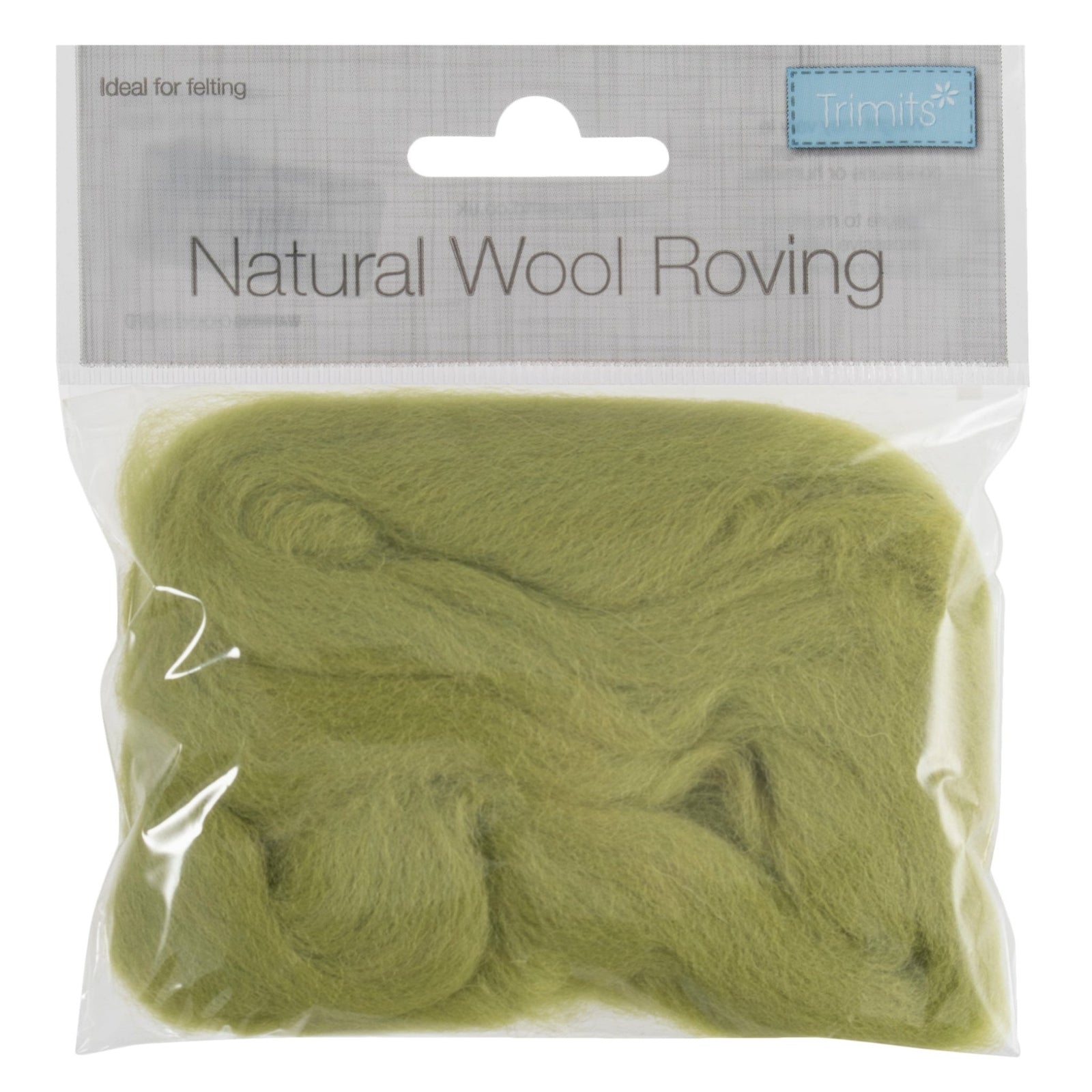 Natural Wool Roving: 10g: Pistachio | Buy Online from The Home Crafters