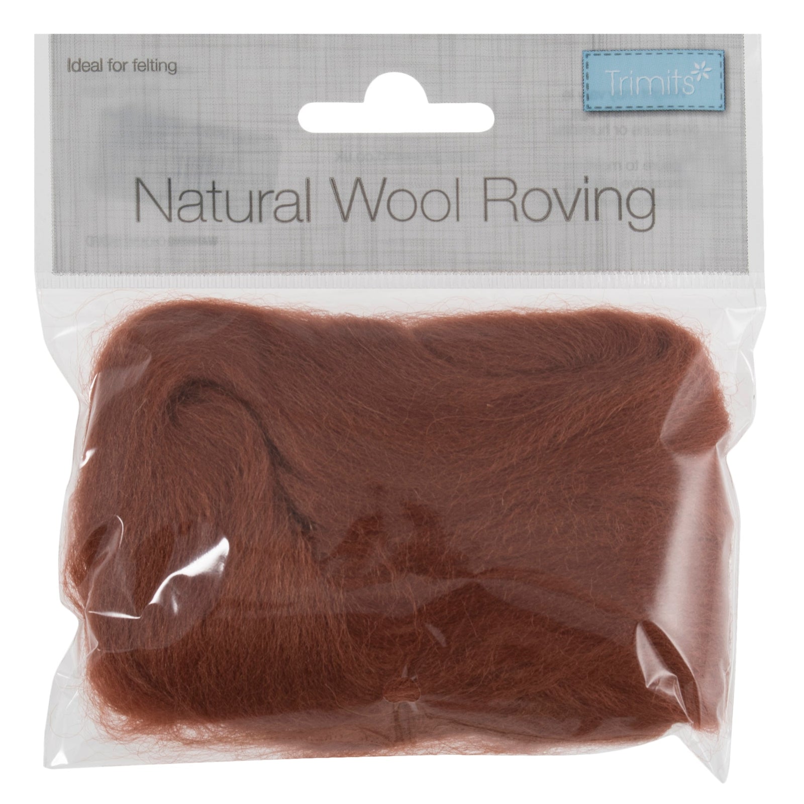 Natural Wool Roving: 10g: Sienna | Buy Online from The Home Crafters