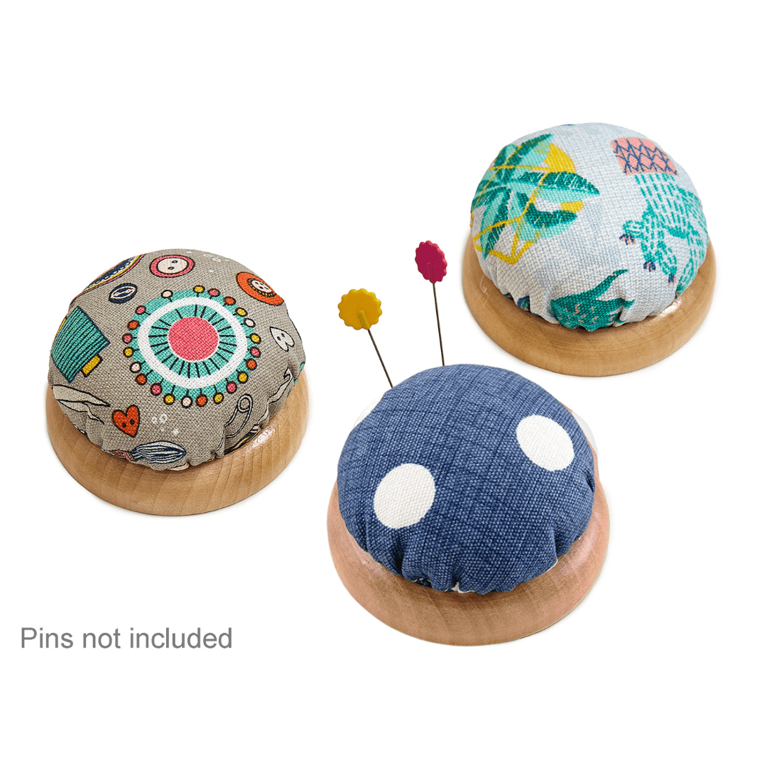 Wood Base Pincushion - each | Buy Online from The Home Crafters