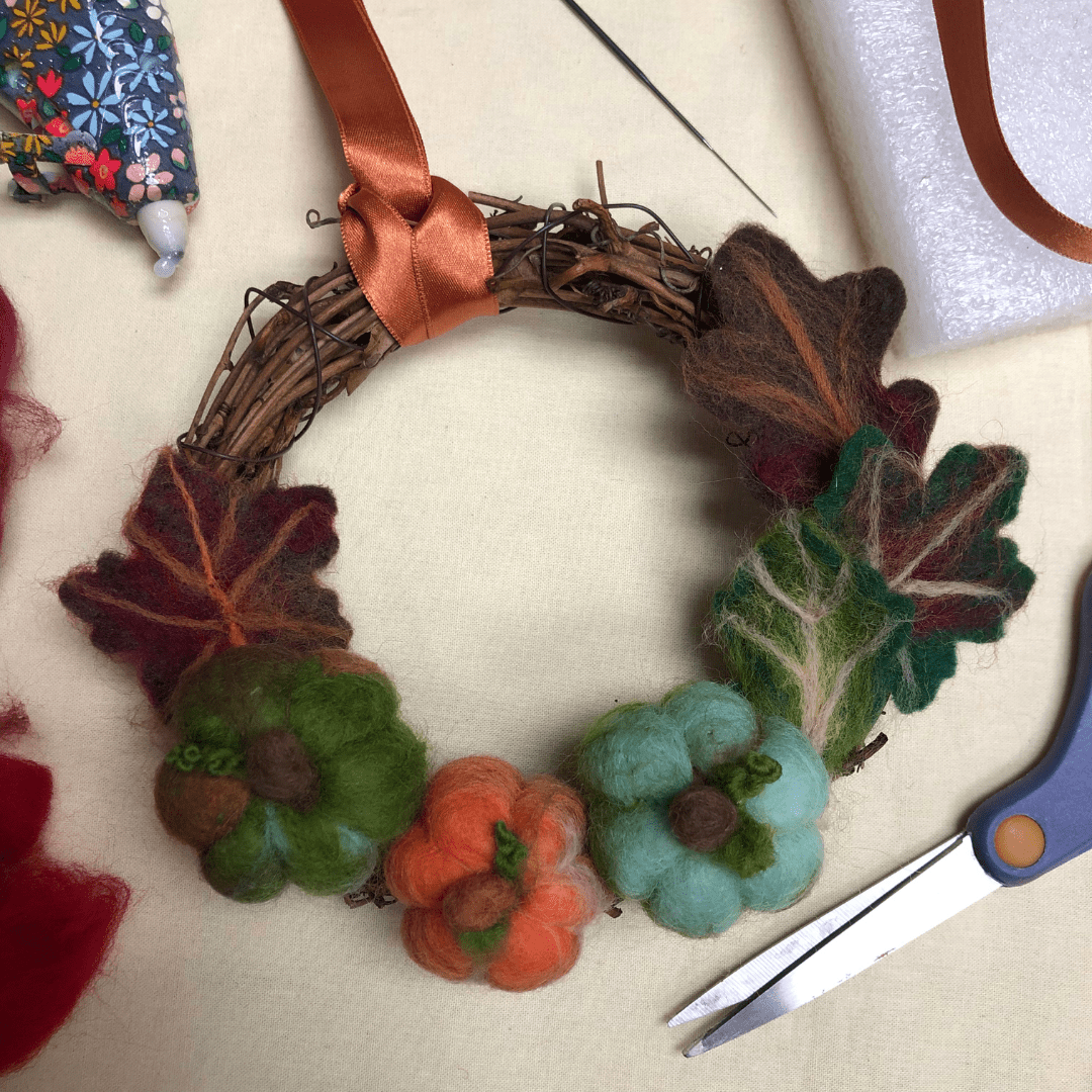 Needle Felting for Beginners: Felted Autumn Wreath - Saturday 11th October | Buy Online from The Home Crafters