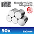 2mm Thick Neodymium Disc Magnets - 50pc (N52) | Green Stuff World | Buy Online from The Home Crafters