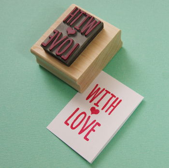 Skull & Cross Buns Small Artisan Rubber Stamp - With Love