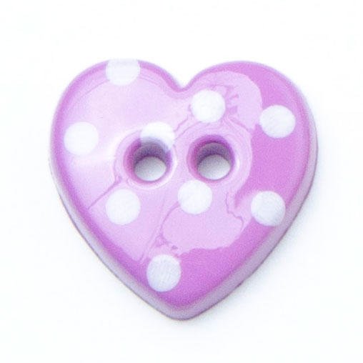 Novelty Love Heart Button - 2 Hole: 15mm | Buy Online from The Home Crafters