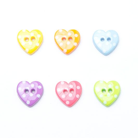Novelty Love Heart Button - 2 Hole: 15mm | Buy Online from The Home Crafters