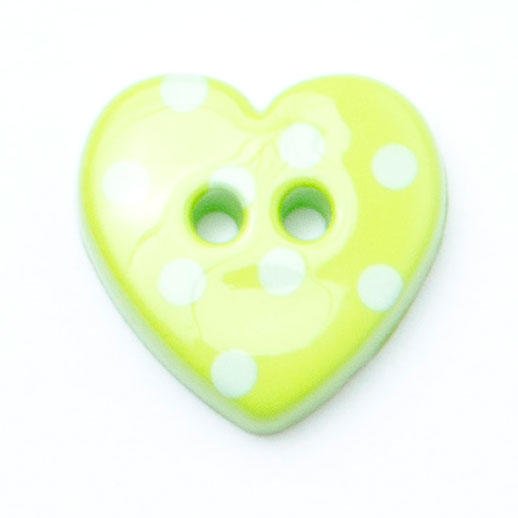 Novelty Love Heart Button - 2 Hole: 15mm | Buy Online from The Home Crafters