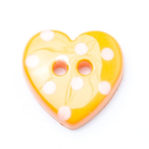 Novelty Love Heart Button - 2 Hole: 15mm | Buy Online from The Home Crafters