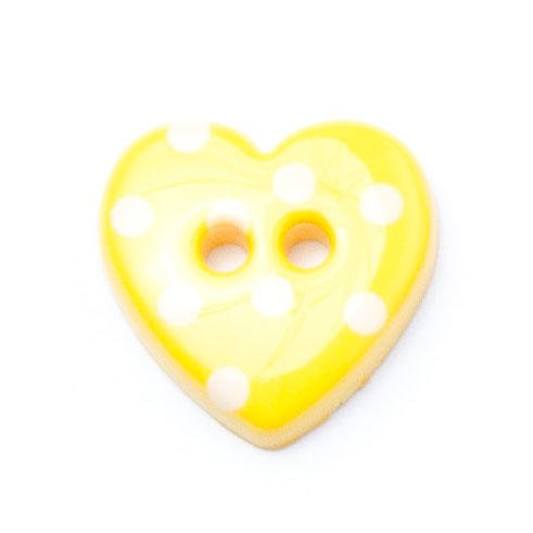 Novelty Love Heart Button - 2 Hole: 15mm | Buy Online from The Home Crafters