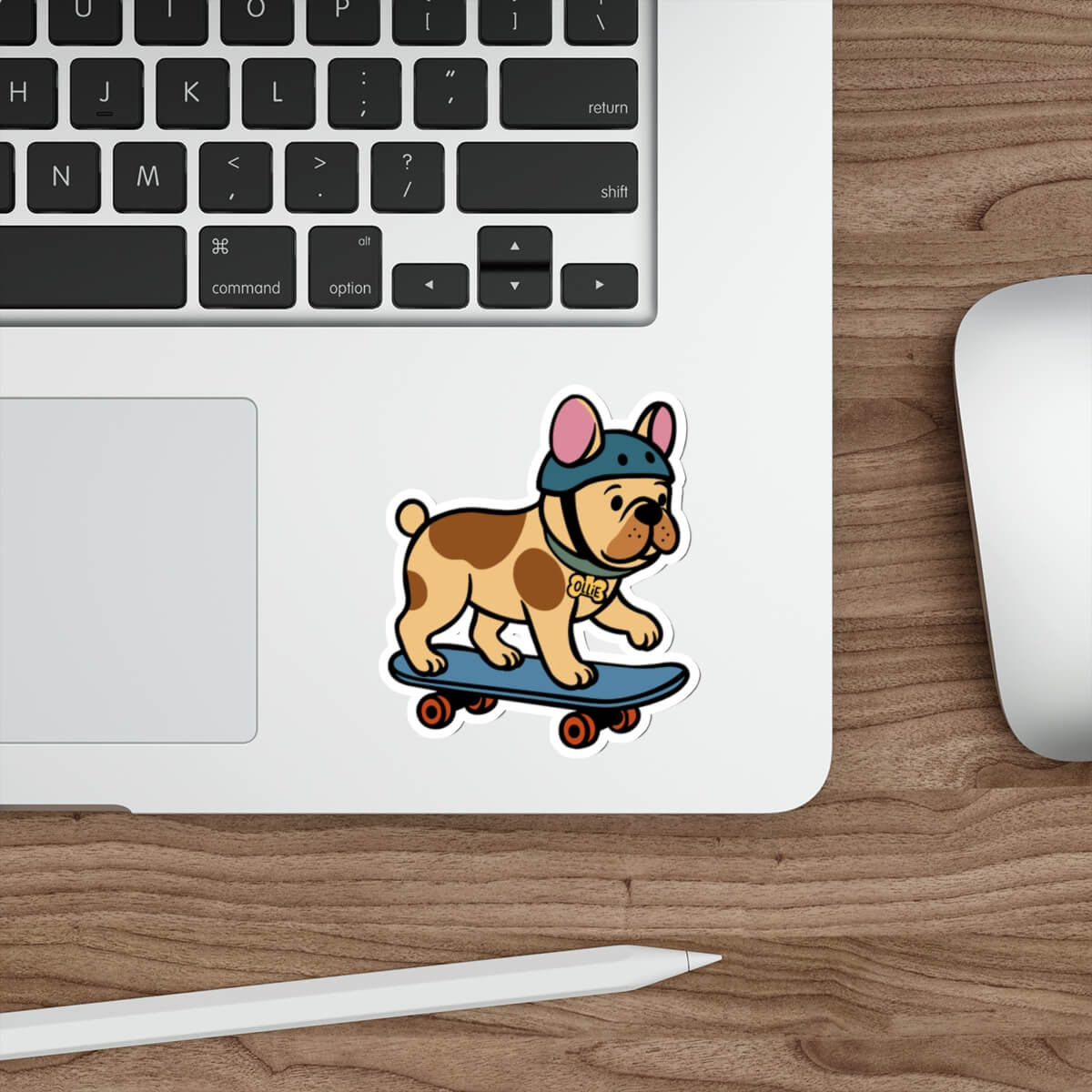 Ollie the Skater Bulldog Sticker – Funny Dog Vinyl Sticker | Buy Online from The Home Crafters