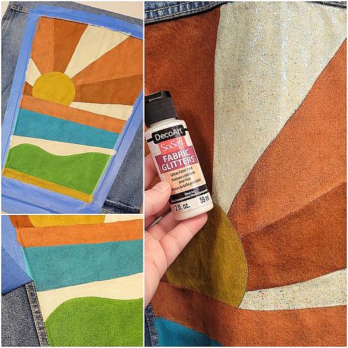 DecoArt SoSoft Acrylic Glitter Fabric Paint - 2oz