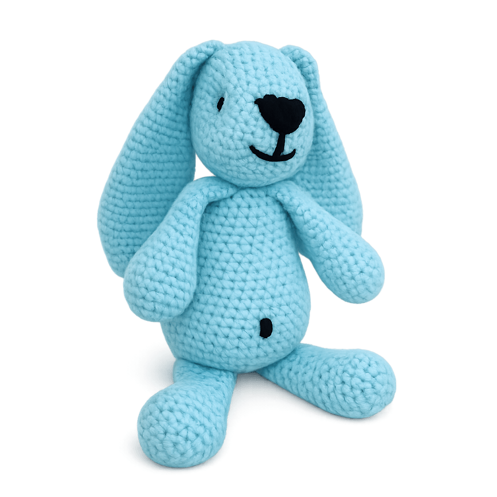 Handmade Crochet Toy: Baby the Bunny - various colours | Buy Online from The Home Crafters