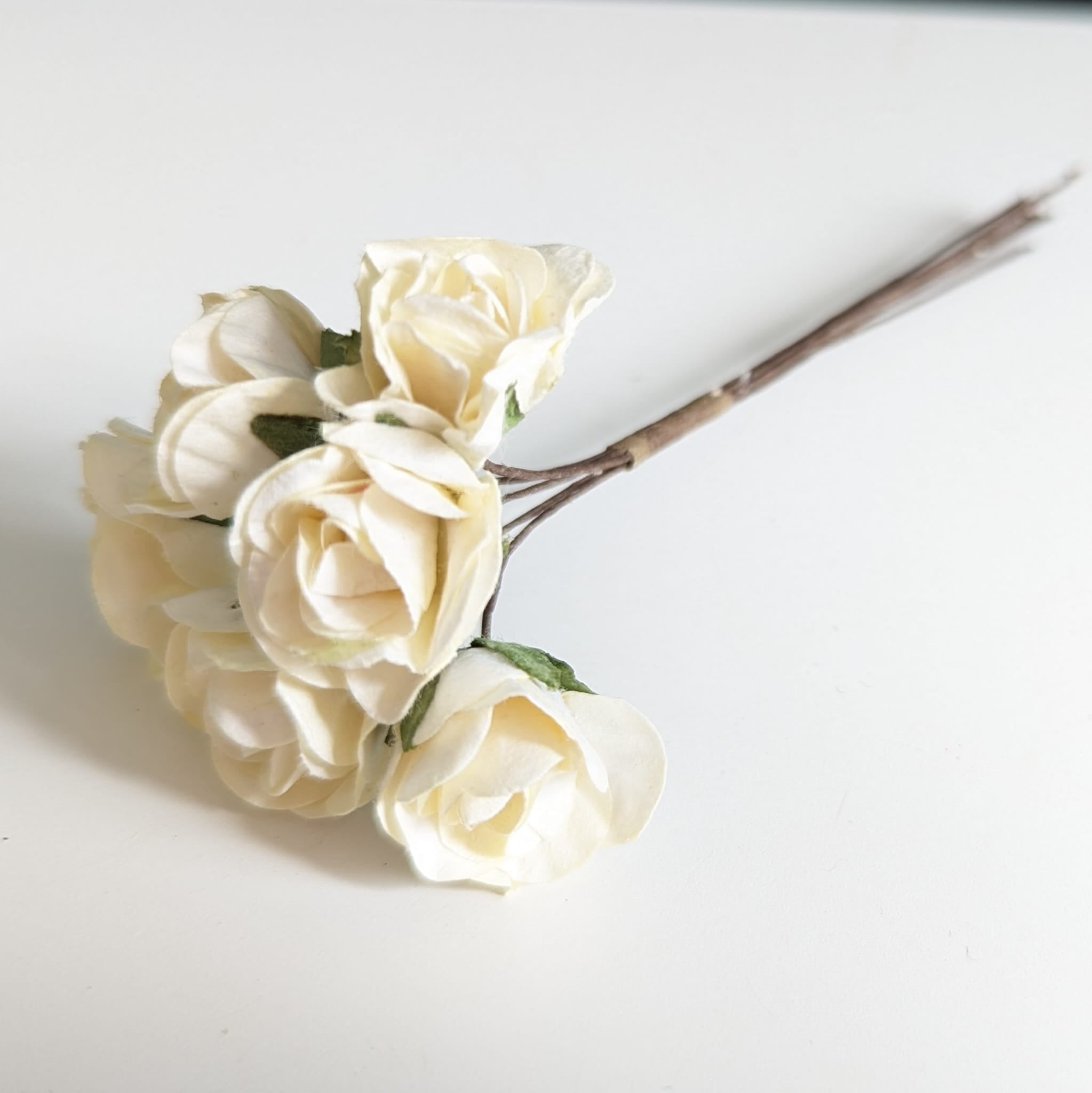 Paper Flowers: 18mm Wild Roses - 6 stems | Buy Online from The Home Crafters