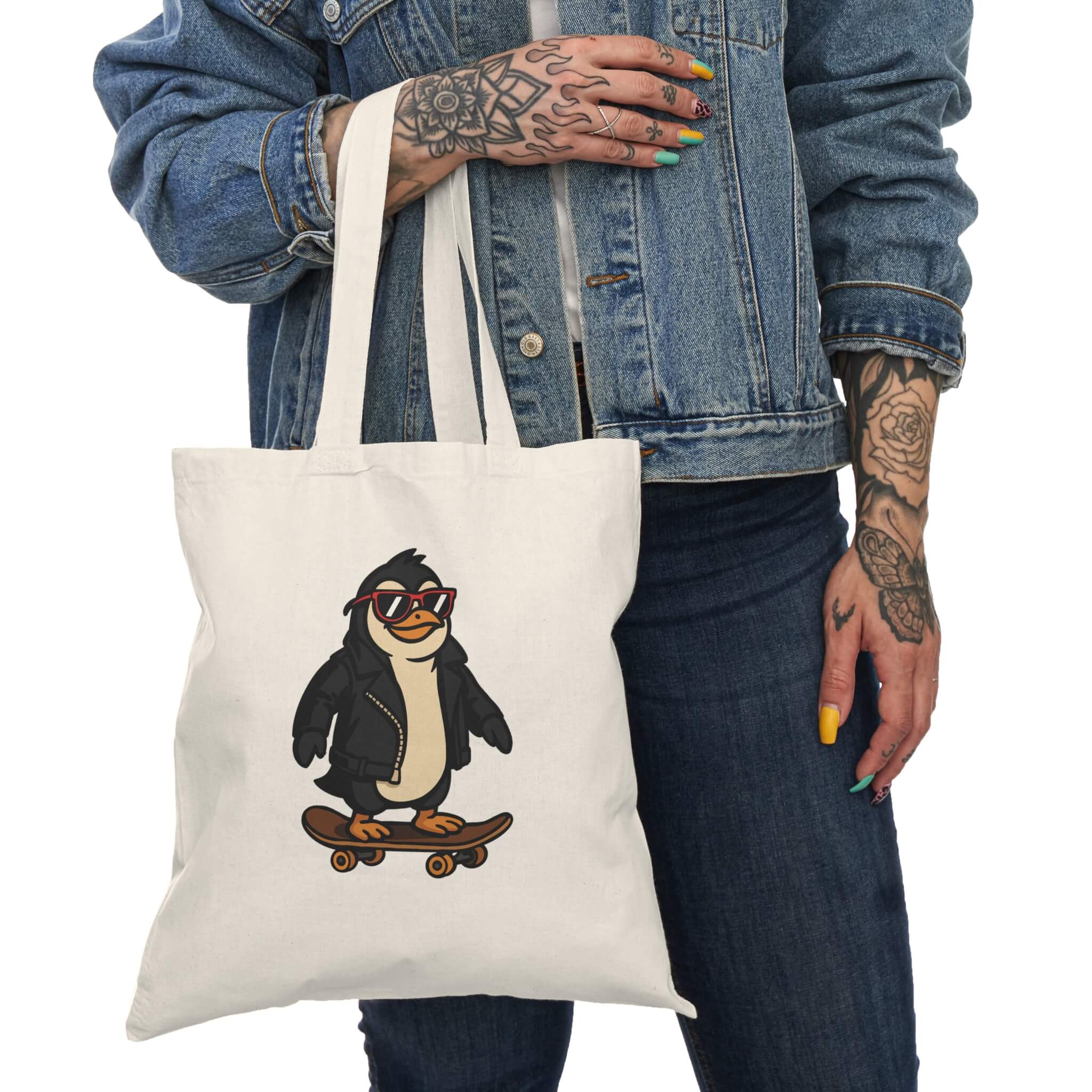 Cool Penguin Skate Club – Premium Tote Bag | Buy Online from The Home Crafters