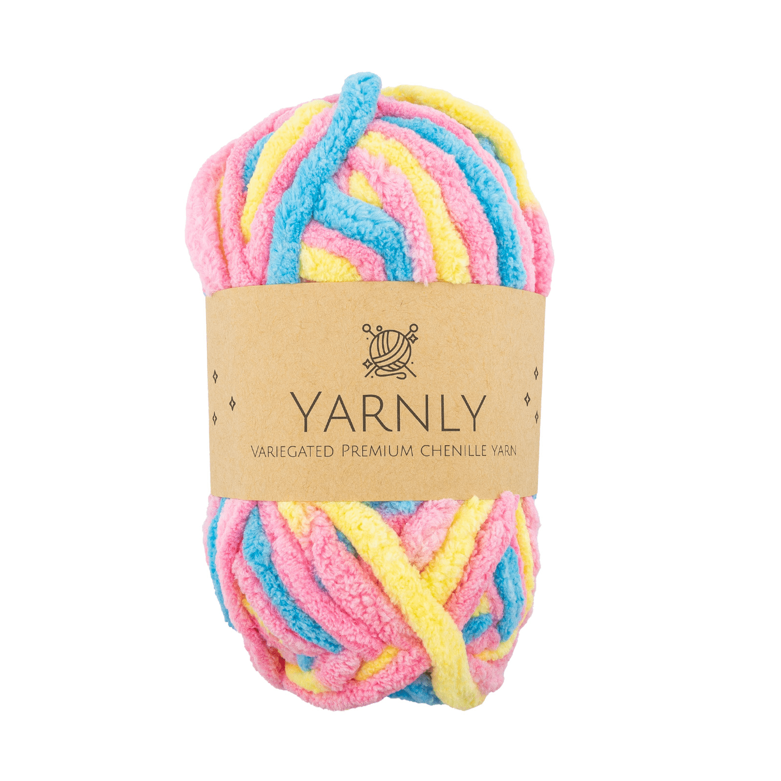 Yarnly Variegated Premium Chenille Yarn - 50g | Buy Online from The Home Crafters