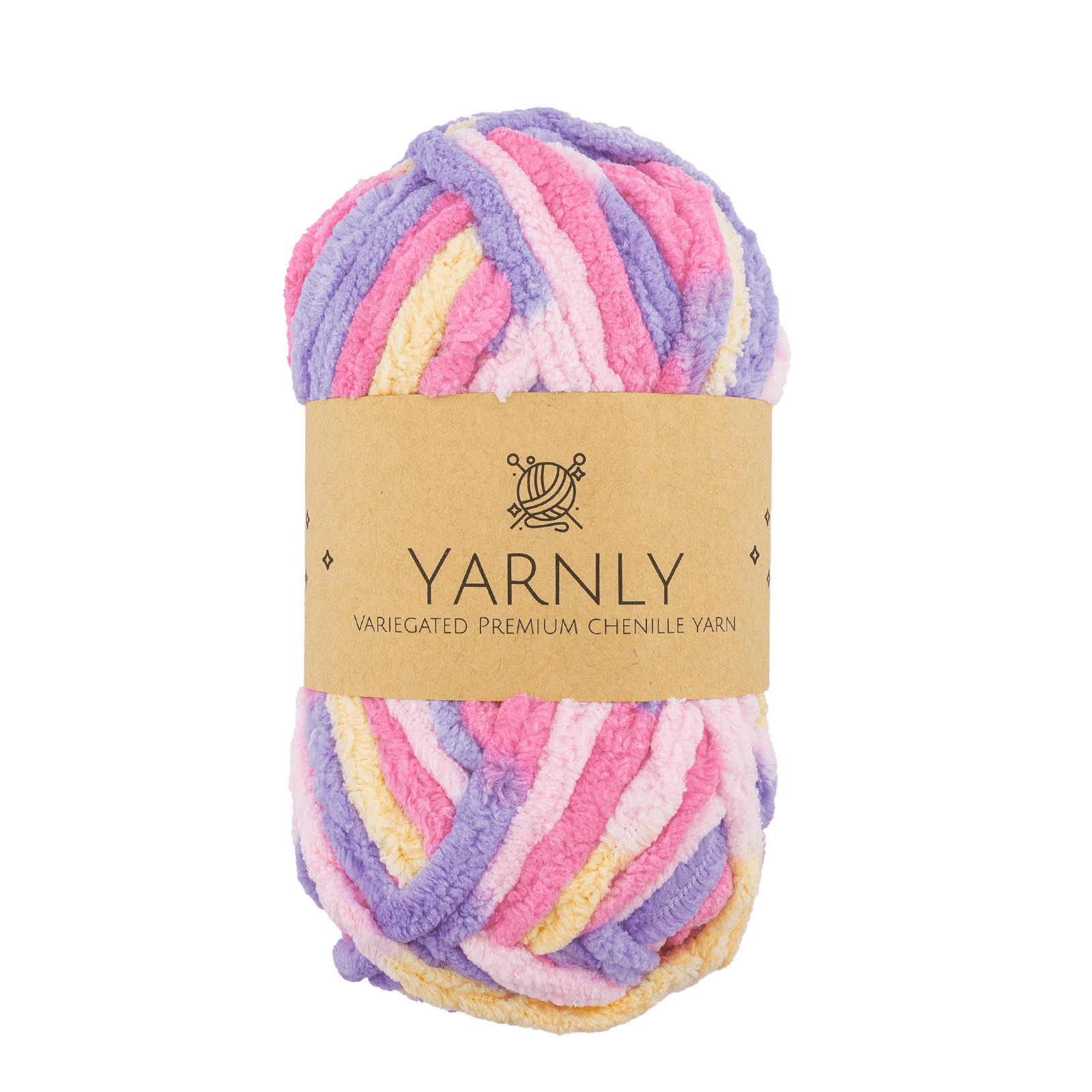 Yarnly Variegated Premium Chenille Yarn - 50g | Buy Online from The Home Crafters