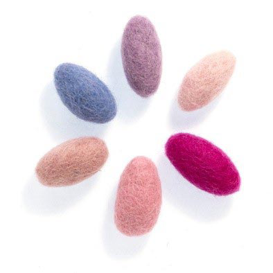 Needle Felt Shapes: Eggs - 6pk