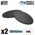 Black Plastic Oval Bases for Gaming