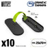 Black Plastic Oval Pill Base for Gaming:  25x70mm - 10pc